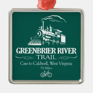 Greenbrier River Trail (RT) Metal Tree Decoration