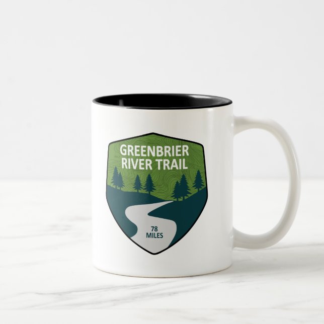 Greenbrier River Trail Two-Tone Coffee Mug (Right)