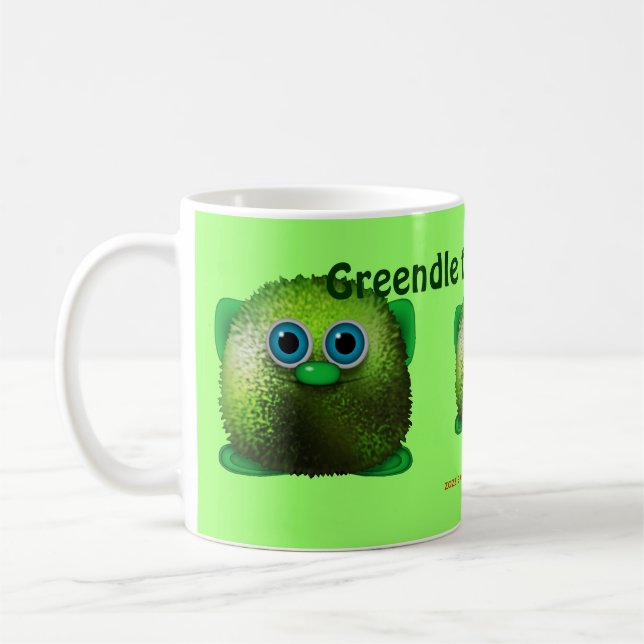 Greendle the Cuddly Wuzzy-Butt Drinking Mug (Left)