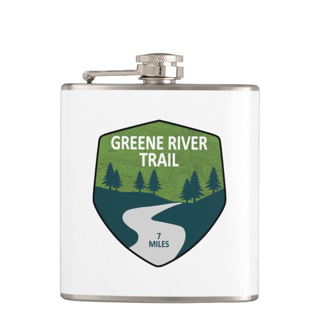 Greene River Trail Pennsylvania Hip Flask (Front)
