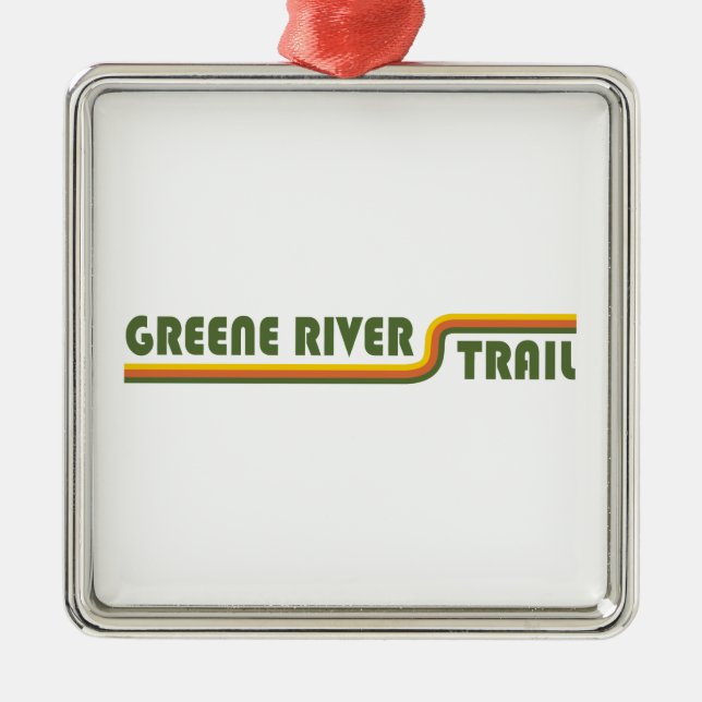 Greene River Trail Pennsylvania Metal Tree Decoration (Front)