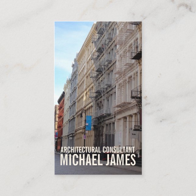 Greene Street SoHo Architecture New York City NYC Business Card (Front)