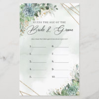 Greeneey succulents gold Guess The Age Photo Game