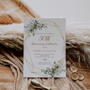 Greenery 50th Wedding Anniversary Invite - EAC195