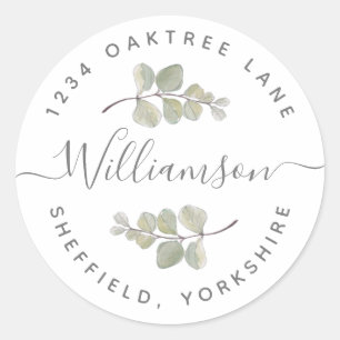 Greenery address label