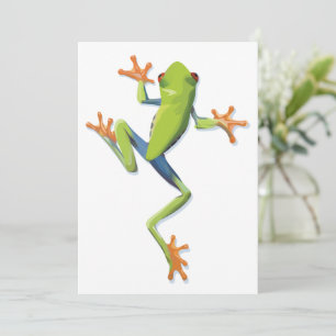 Greenery Amphibian Tree-Frog Flat Card