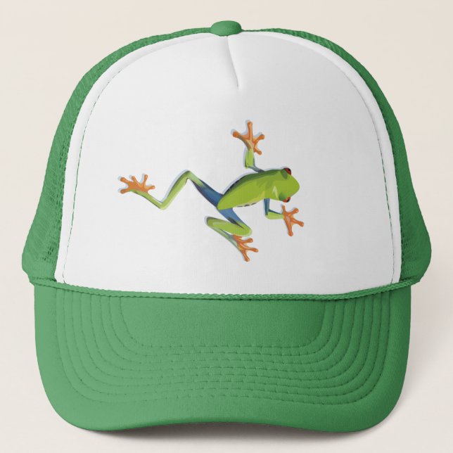 Greenery Amphibian Tree-Frog Trucker Hat (Front)