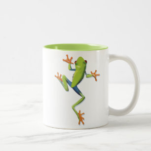Greenery Amphibian Tree-Frog   Two-Tone Coffee Mug