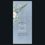Greenery and Dusty Blue Wedding Programs Programme<br><div class="desc">Elegant trendy dusty blue and greenery wedding programs</div>