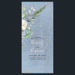 Greenery and Dusty Blue Wedding Programs Programme<br><div class="desc">Elegant trendy dusty blue and greenery wedding programs</div>