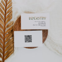 Greenery and Gold Baby Registry QR Code