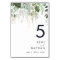 Greenery and Gold Leaf Table Number
