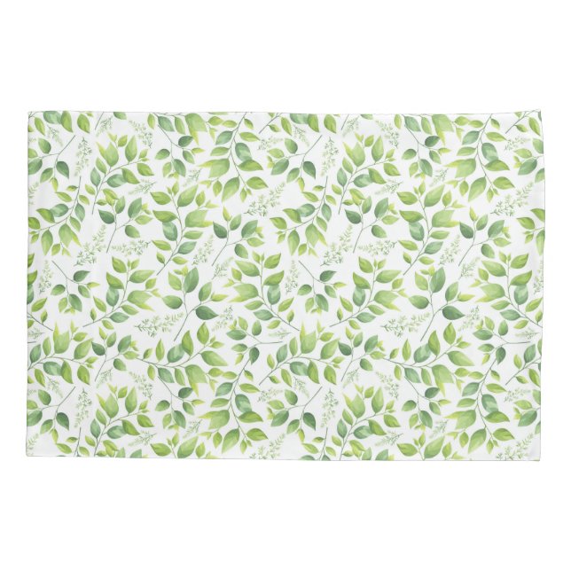 Greenery and Organic Pattern Pillowcase (Back)