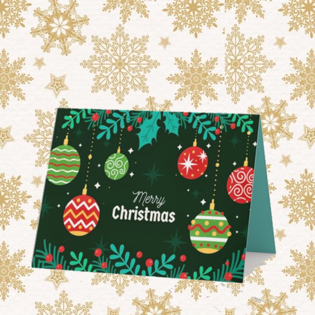 Greenery and Ornamented Folded Greeting Card (Creator Uploaded)
