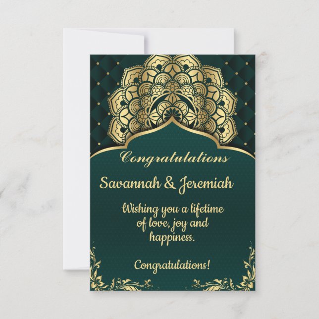 Greenery and the gold card dark (Front)