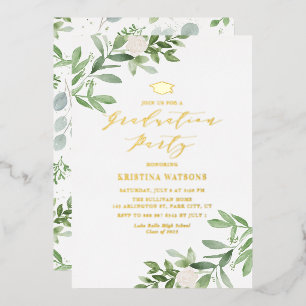 Greenery and White Flowers 2022 Graduation Party