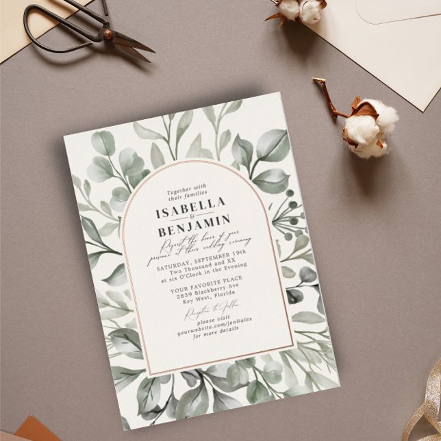 Greenery Arch Eucalyptus Ivory Wedding Rose Gold (Creator Uploaded)