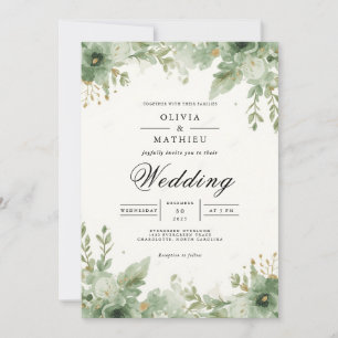 Greenery Arch Wedding Invitation