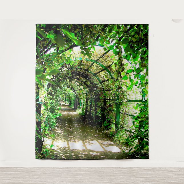 Greenery Archway Photo Backdrop Tapestry (Front)