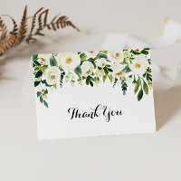 Greenery Autumn Folded Wedding Thank You Card