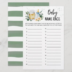 Greenery Baby Is Brewing Baby Name Race Game