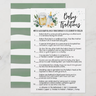 Greenery Baby Is Brewing Baby Traditions Game