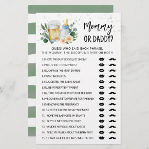 Greenery Baby Is Brewing Mummy Or Daddy Game