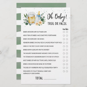 Greenery Baby Is Brewing True Or False Game