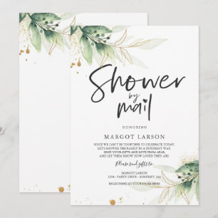 Greenery Baby Shower By Mail Invitation