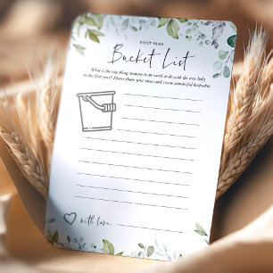 Greenery Baby Shower Game Bucket List