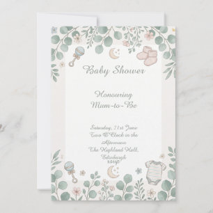 Greenery Baby Shower Invitation