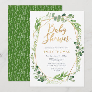 Greenery Baby Shower Invitation - gender neutral