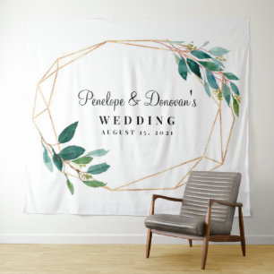Greenery Backdrop, Photo Frame, Photo Booth Prop Tapestry