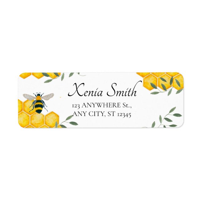 Greenery Bee Simple Aesthetic Honeycomb Return  (Front)