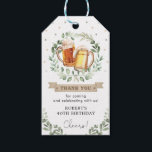 Greenery Beers & Cheers Adult Man Birthday Party Gift Tags<br><div class="desc">Personalise this fun beer-themed favour tag with your details. Use the design tools to edit the text,  change font colour and style to create a unique one of a kind poster design.</div>