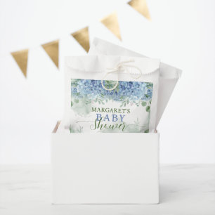 Greenery Blue hydrangea Its a Boy Baby Shower Favour Bags