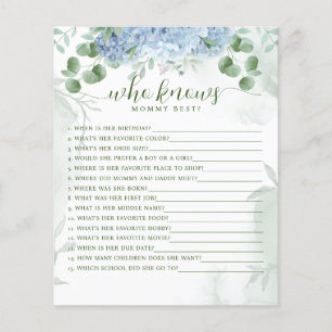 Greenery Blue hydrangea Who Knows Mummy Baby