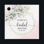 Greenery Blush Bridal Shower Favour Tags<br><div class="desc">Greenery Geometric Pink Blush Bridal Shower Favour Tags</div>