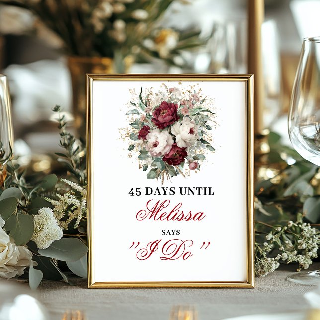 Greenery Blush Burgundy Dais Until I Do Sign (Greenery Blush Burgundy Dais Until I Do Sign)