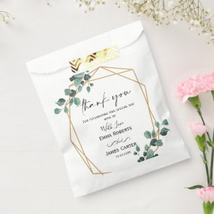 Greenery Boho Leaf Favour Boxes Bags