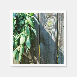 Greenery boho rustic Barn-wood Napkin