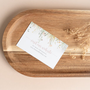 Greenery Boho Wildflower Wedding Website  Enclosure Card