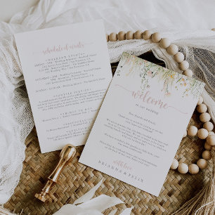 Greenery Boho Wildflower Wedding Welcome Letter
