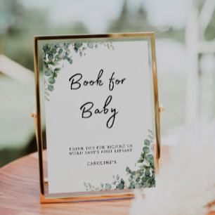 Greenery Book for Baby Sign, Baby Shower Invitation