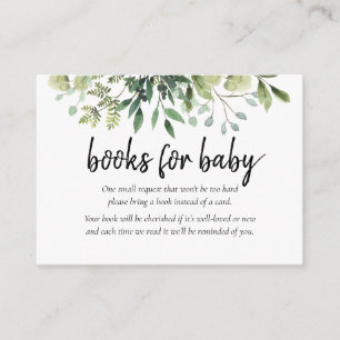 Greenery Book Request Baby Shower Enclosure