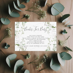 Greenery Books For Baby Enclosure Card