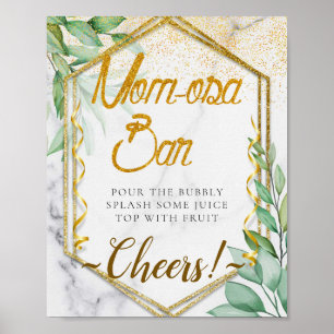 Greenery Botanical Baby Shower Mimosa Bar Sign