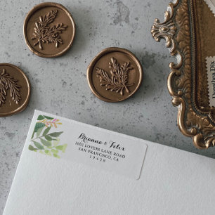Greenery Botanical Foliage Return Address