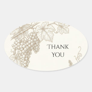 Greenery Botanical Fruit Wedding Thank You Sticker