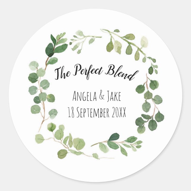 Greenery Botanical Thank You Sticker (Front)